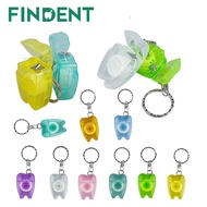 100pcs Dental Portable Dental Floss Keychain Teeth Floss Gum Care Toothpicks Floss Pick Teeth Clean 
