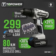 Local stock-NEW 299VF Cordless Drill Set Hammer Impact Drill bits 2 Battery Electric Screwdriver bat