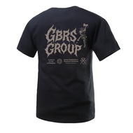 GBRS Group Giant Axe Back Print Crew Neck T Shirt Men 100% Premium Cotton Oversize Street Casual Whi