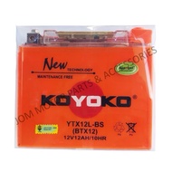 【KOYOKO】YTX12L-BS NANOGEL Motorcycle Battery Bateri Motor KAWASAKI-ZR1100