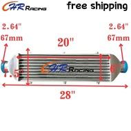 2.64" 67mm Inlet/Outlet Universal Aluminum Turbo Intercooler 28"x7.5"x2.8"