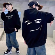 🍂 【boxy hoodie】 ใหม่ Hoodie เสื้อคลุม พิมพ์ลาย Roblox Man Face Game สําหรับผู้ชาย Kids hoodie เป็นกล