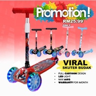 Skuter Kids Skuter Budak Kids Scooter Scooter for Kids Kids Scooter with LED Light Skuter Budak