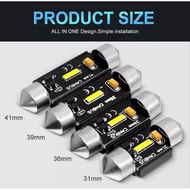 1pc c5w Ultra Led CANBUS led bulb 12V Festoon 31mm c5w Reading Lamp Car Interior Light Chip White Lo