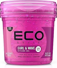 Eco Style Ecoco Hair Gel - Curl And Wave - Anti-Itch, Alcohol-Free Formula - Perfect Hold For Angled