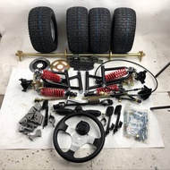 go-kart accessories four-wheel off-road steel frame front and rear suspension steering rear axle 6 i