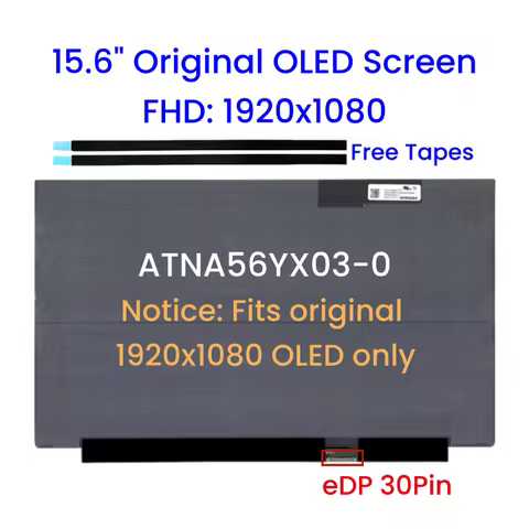 15.6" ATNA56YX03 OLED Screen Replacement Matrix Panel for ASUS X1505 M3500 M6500 M5100 K3500 FHD 192