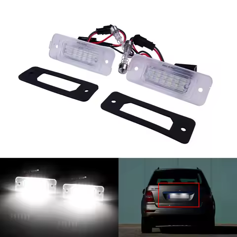 2x Canbus White LED License Number Plate Light Lamps For Mercedes Benz M GL R Class W164 X164 W251