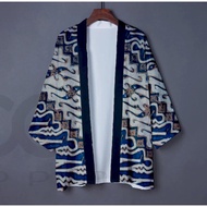 Kimono T-Shirt Men CASUAL HAORI JAPAN INDONESIA BATIK JOGJA Cardigan BLAJER BLAZER JAS HAORI