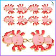 10 Pcs Keychain Axolotl Bracelet Charm Cartoon Animal Metal Pendant Charms for Bracelets  dachwanli