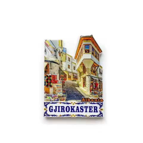 Albania Girokastra Street Scene 3D Magnetic Sticker Travel Souvenir Creative Home Decoration Fridge 