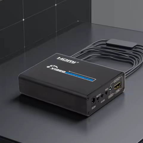 AV S Video CVBS to HDMI Converter Upscaler HD 3RCA to HDMI Adapter support PAL/NTSC Switch for VHS/N