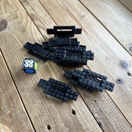 Lego part black vehicle base 4x10x2/3 w/ smooth underside no 30029