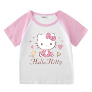 JAIYIH FASHION Hello Kitty sando clothing t shirt for kid girl tops 1 2 3 4 5 6 7 8 yrs old baby clothing girls tshirt costume for kids girl Casual tees party supplies Cartoon clothes