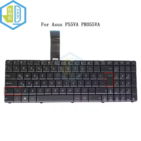 Turkey Laptop Keyboard For Asus P55 P55V P55VA PRO55VA RU Turkish Notebook Replacement Keyboards 0KN