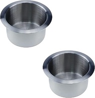 UTALIND 2 Pcs Metal Cup Holder Inserts Can Bottle Holder Replacement Container for Boat RV Car Truck