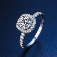 DIAMOND RING LADIES SILVER DIAMOND JEWELRY size 6