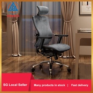 Ergonomic Office Chair - [SG Ready Stock] Rolling Home Desk Chair with 4D Adjustable Armrest, 3D Lumbar Support - Mesh C