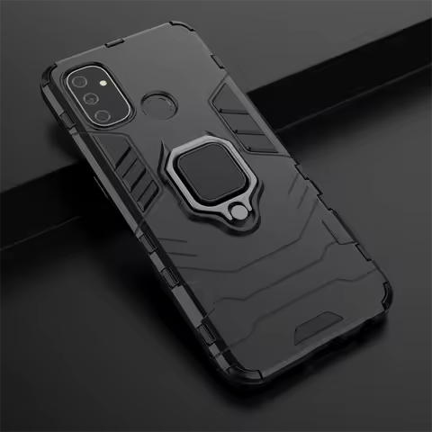 For OnePlus Nord N100 Case Armor PC+TPU Magnetic Holder Ring Phone Case For One Plus Nord N 100 OneP