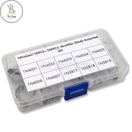 DC 100Pcs 10 Values Rectifier Diode Assorted Kit 1N4001 1N4002 1N4003 1N4004 1N4005 1N4006 1N4007 1N