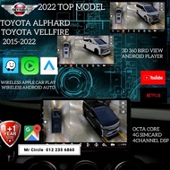 TOYOTA VELLFIRE/ TOYOTA ALPHARD ANH20 8CORE 3D 360 BIRD VIEW+ TOP MODEL ANDROID PLAYER Android12