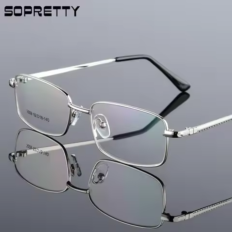 52-18-140 Titanium Alloy Men&Women Square Optical Glasses Frame ,Prescription Eyeglasses Frames for 