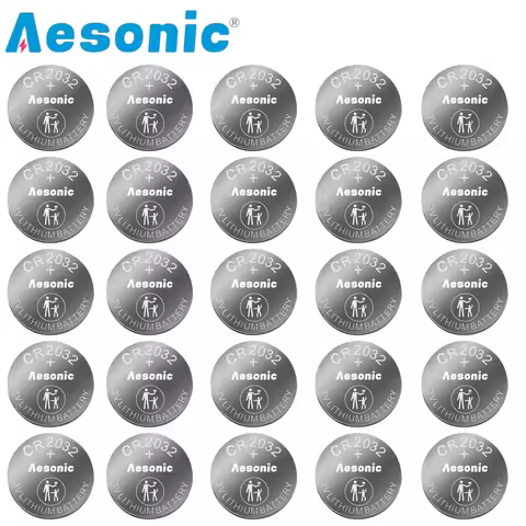 25PCS/LOT CR2032 Battery 3V 210mAh Button Battery Non-Rechargeable Coin Cell Lithium Battery for Wat