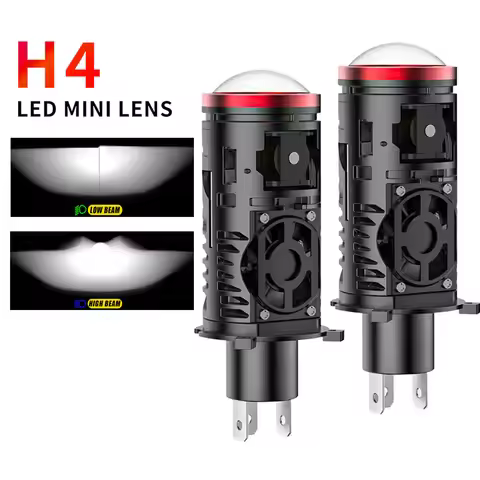 2PCS H4 LED Projector lens Car Headlights 85W 6000K 9003 HB2 Auto Lights Bulb H4 High Low Turbo Lamp