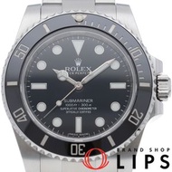 二手勞力士潛航者型腕錶，型號 114060，附錶盒和保固卡，不鏽鋼男士腕錶，黑色，拋光，狀況極佳。