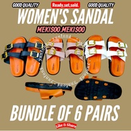 MEKISOO: ADJUSTABLE TWO STRAP WOMEN'S SANDAL (BUNDLE OF 6 PAIRS)