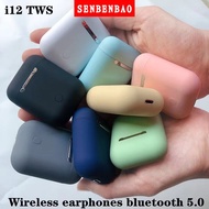 Macaron inPods I12 TWS Bluetooth earphone Frosted Feel Wireless Earbuds TWS Stereo Headset sport ear