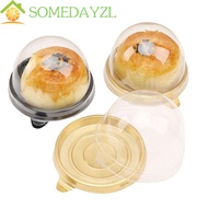 SOMEDAYMX Moon Cake Box Mini Plastic Muffins Packaging Box Dome Boxes Wedding Favor Baking Packing Box