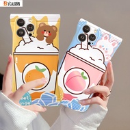 OPPO A57 2022 A77S A16 A17 A16K A55 A95 A96 A76 A12 A1K A5s A15 A54 A7 A53 A3s A31 A92 F9 F11 Reno5 Case Sweet Juice Cute Bear Rabbit Funny Candy Snack Bag Shape TPU Soft Cover BY