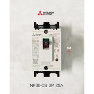 ( โปรโมชั่น++) คุ้มค่า MITSUBISHI MCCB NF30 CS 2P 10A15A20A30A เซอร์กิตเบรกเกอร์ 2 สาย 10-30 แอมป์ ร