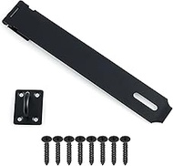 Alise MS9B-10C 10-Inch Padlock Hasp Door Clasp Gate Lock Latch,SUS 304 Stainless Steel Matte Black F