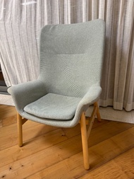IKEA VEDBO 高背扶手椅, Gunnared 淺綠色