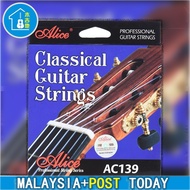 【Fast delivery】Alice AC139-N Titanium Nylon Guitar Strings 6pcs/set (.028-.043) Normal Tension