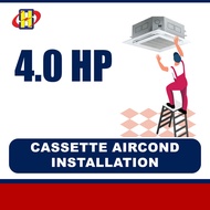 Professional Cassette Air Conditioner (4.0HP) Unboxing &amp; Installation Service