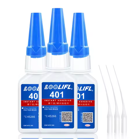 Super Glue for Plastic, Cyanoacrylate Based Adhesive for PLA, Acrylic, Metal,DIY, with Anti-Clog Cap