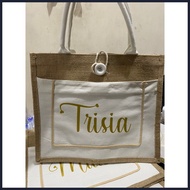 ∥ Personalized Abaca Burlap Tote Bag GIFT , SOUVENIR, GIVEAWAY