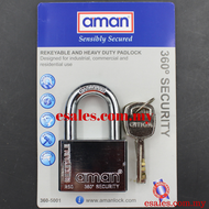 AMAN R50 PADLOCK 360-5001 360º SECURITY ANTI ALLEN KEY STAINLESS STEEL SUS304 LOCKING MECHANISM ANTI