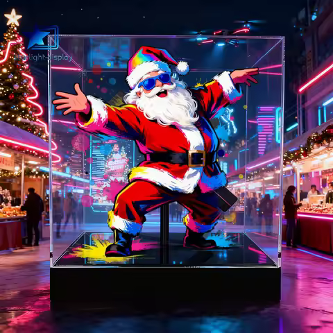 P20 HD 3D Desktop Hologram Fan Projector Display Business Advertising Logo Light Holographic Lamp Pr