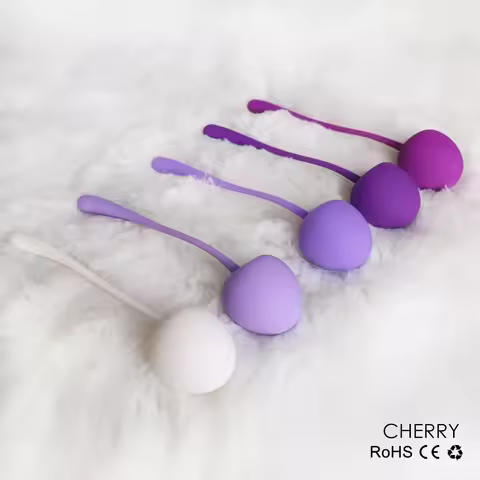 Full Pussy Vagina Tighten Kegel Exercise Balls For Women Silicone Cherry Ben Wa Weight Set Of 5PCS K