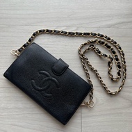 Vintage 中古 Chanel 魚子醬 長夾 WOC