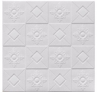 PROMO!! Wallpaper 3D Foam Sticker wallfoam Motif Batik uk 70x70cm