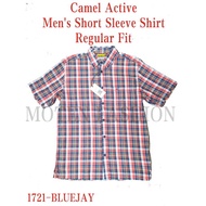 Camel Active Men's Short Sleeve Shirt Regular Fit 1721-Bluejay