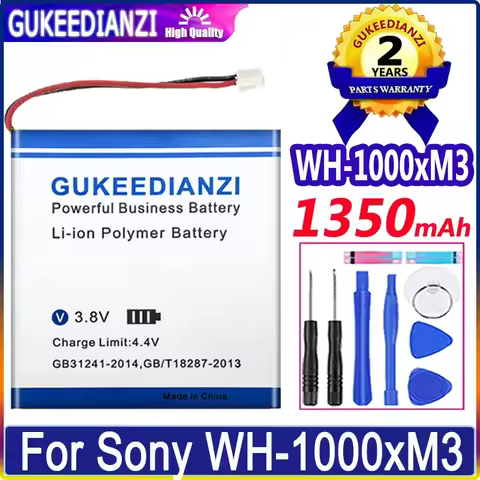 GUKEEDIANZI Replaces 1350mAh SM-03 SP624038 Battery For Sony WH-1000XM3 WH-1000MX4 WH-XB900N WH-CH71