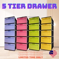 5 Tiers Plastic Drawer/5 Tiers Cabinet/Storage Cabinet/Multipurpose/Kabinet Laci Plastik/ L5 Drawer/