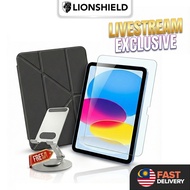 (LIVE Exclusive) LionShield iPad ProFlip Case with Screen Protector Bundle Deal - Free Premium Phone