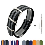 [Praise as Trendy] [Ready Stock] James Bond 007 Seahorse Classic NATO Canvas Strap Suitable for Casi